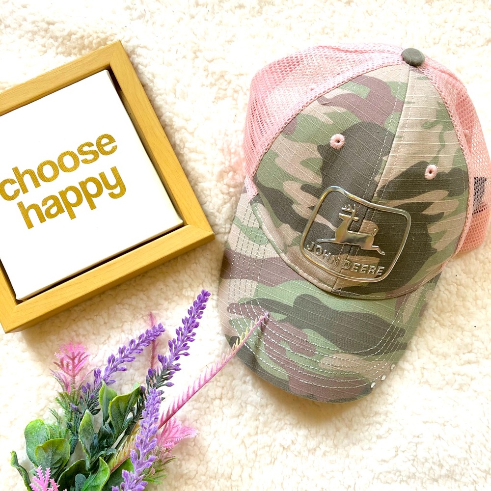 John Deere Pink/ camouflage Hat